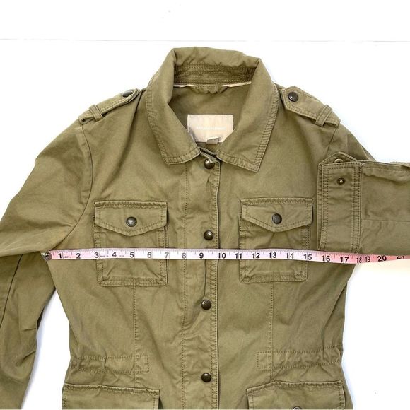 Banana Republic Utility Military Olive Green Coat Size Small - Picture 8 of 11